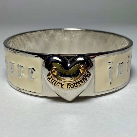 Juicy Couture Jewelry - JUICY COUTURE Silver/Enamel XL Bangle Bracelet EUC